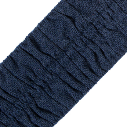 Italian Navy Ruched Stretch Wool Trimming - 2.5 - Detail