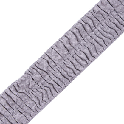 Italian Silver Ruched Stretch Wool Trimming - 2.375"