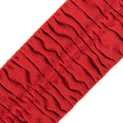 Italian Red Ruched Stretch Wool Trimming - 2.375" Detail