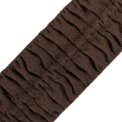 Italian Dark Brown Ruched Stretch Wool Trimming - 2.5 - Detail