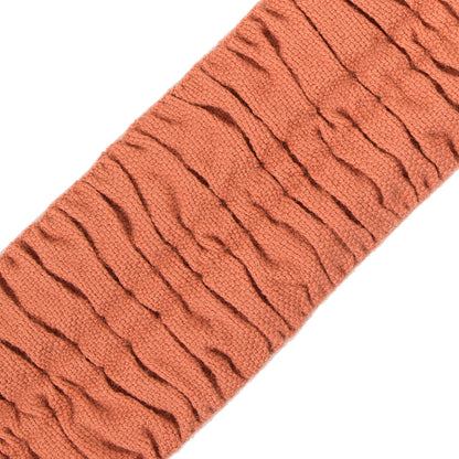 Italian Rust Ruched Stretch Wool Trimming - 2.5 - Detail