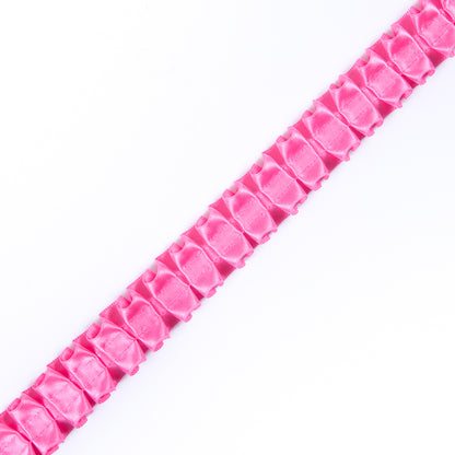 Italian Hot Pink Box Pleated Trimming - 1