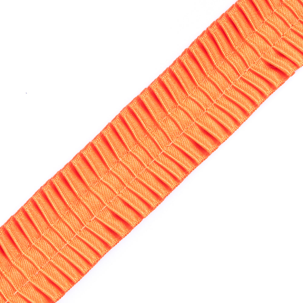 Italian Orange Deep Knife Pleated Trimming - 1 - Detail