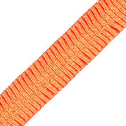 Italian Orange Deep Knife Pleated Trimming - 1 - Detail