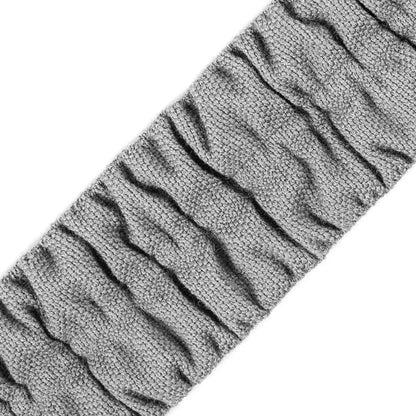 Italian Gray Ruched Stretch Wool Trimming - 1.5" Detail