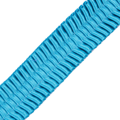 Italian Aqua Deep Knife Pleated Trimming - 1" Detail