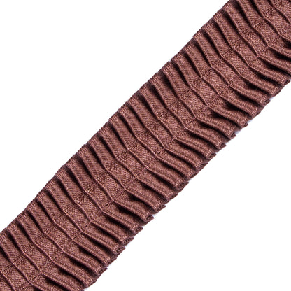 Italian Brown Deep Knife Pleated Trimming - 1 - Detail