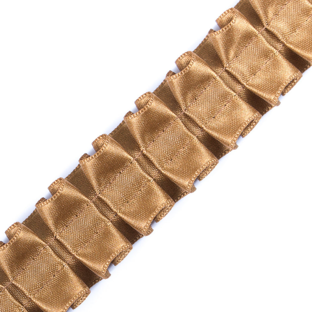 Italian Gold Box Pleated Trimming - 1" Detail