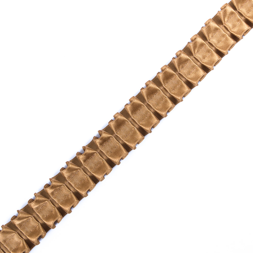 Italian Gold Box Pleated Trimming - 1"