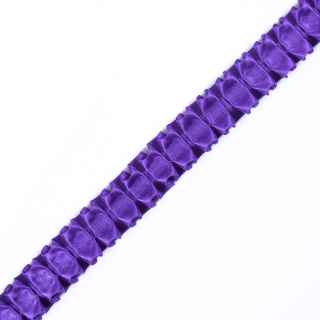 Italian Purple Box Pleated Trimming - 1