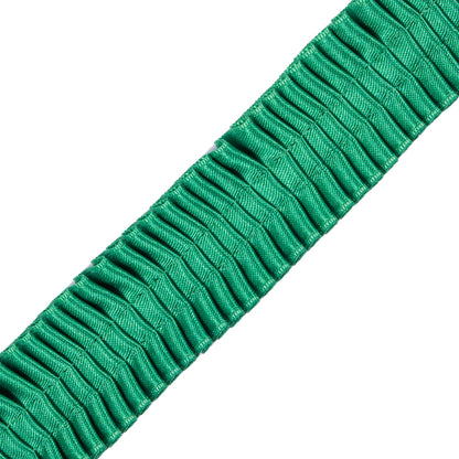 Italian Kelly Green Deep Knife Pleated Trimming - 1 - Detail