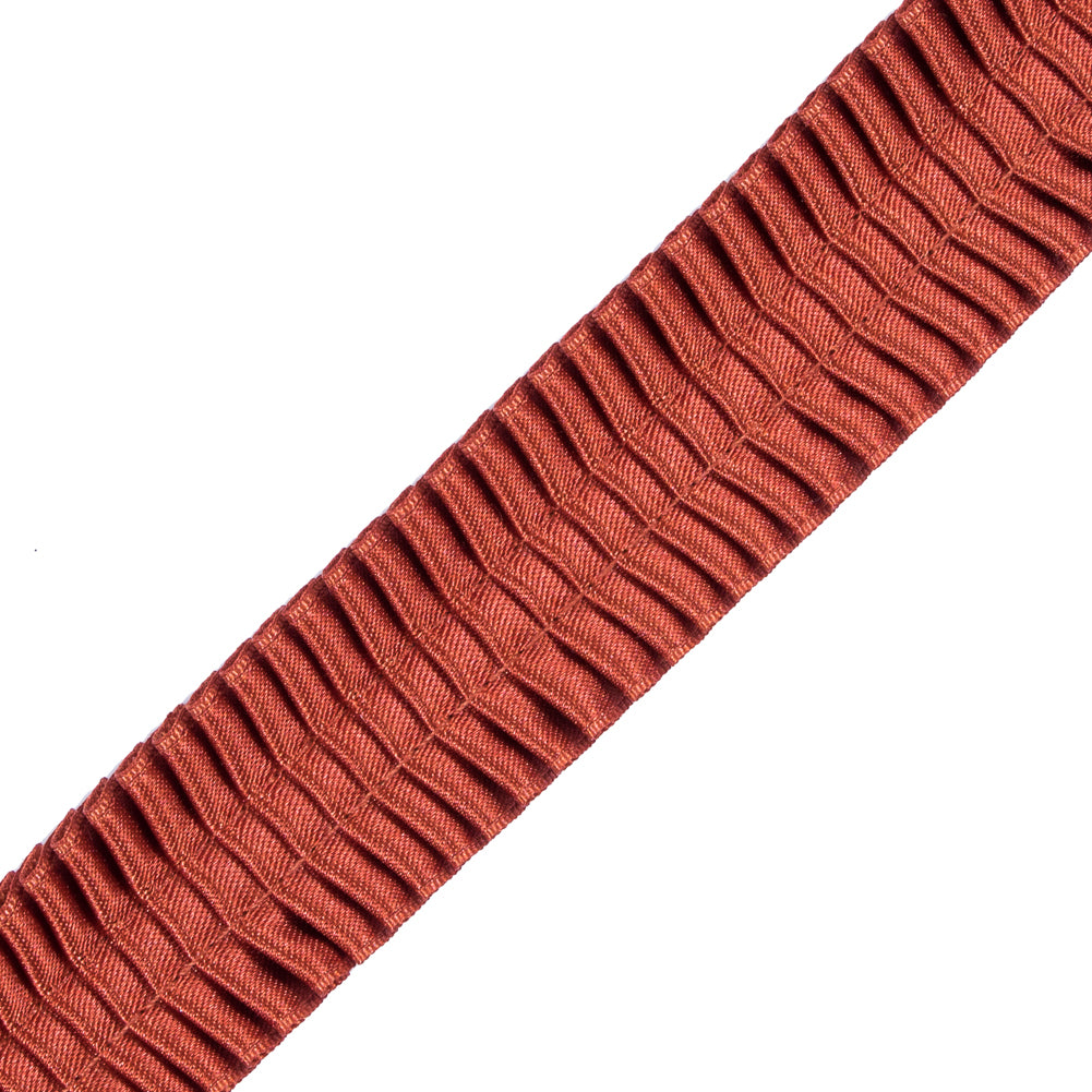 Italian Copper Deep Knife Pleated Trimming - 1" Detail