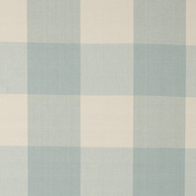 Spa Blue Buffalo Checked Cotton Woven