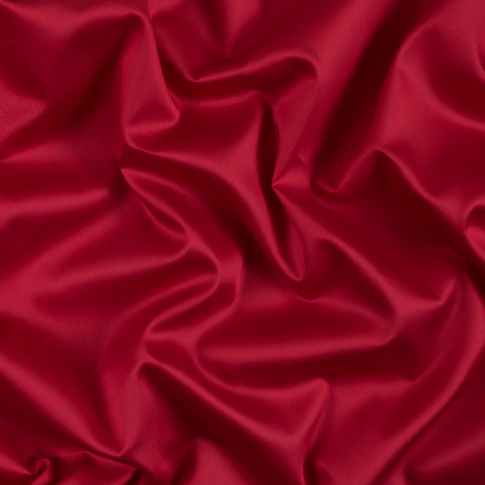 Egyptian Cotton Shirting - Bright Red - Giza Collection