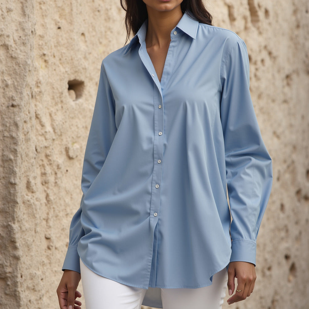 Egyptian Cotton Shirting - French Blue - Giza Collection - Editorial