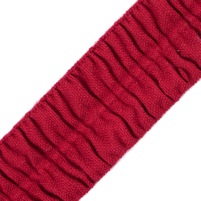 Italian Red Ruched Stretch Wool Trimming - 1.5" Detail