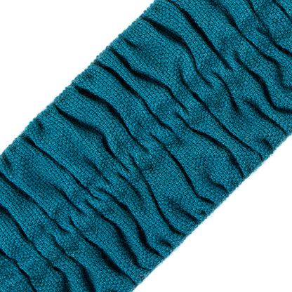 Italian Teal Ruched Stretch Wool Trimming - 2.375" Detail