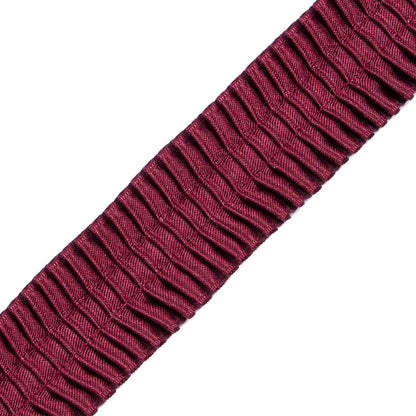 Italian Wine Deep Knife Pleated Trimming - 1" Detail