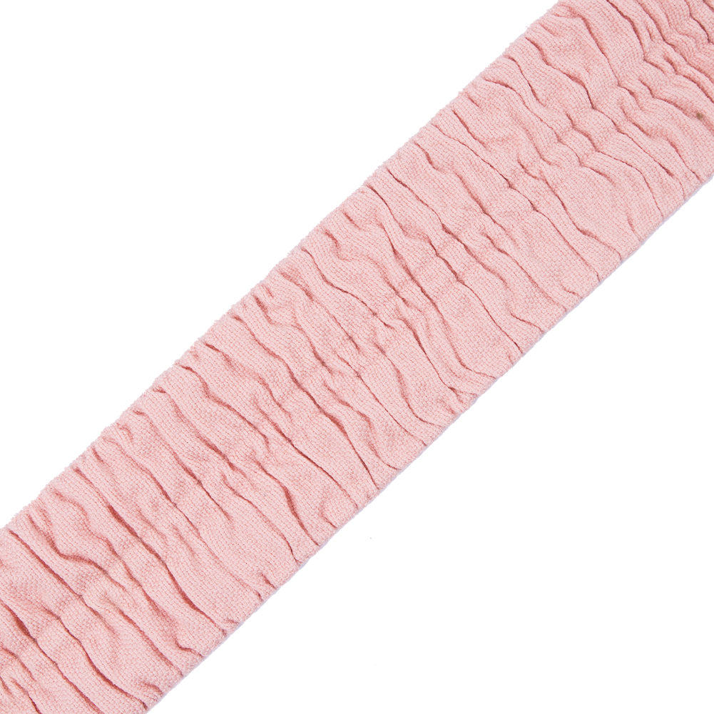 Italian Blush Ruched Stretch Wool Trimming - 2.5