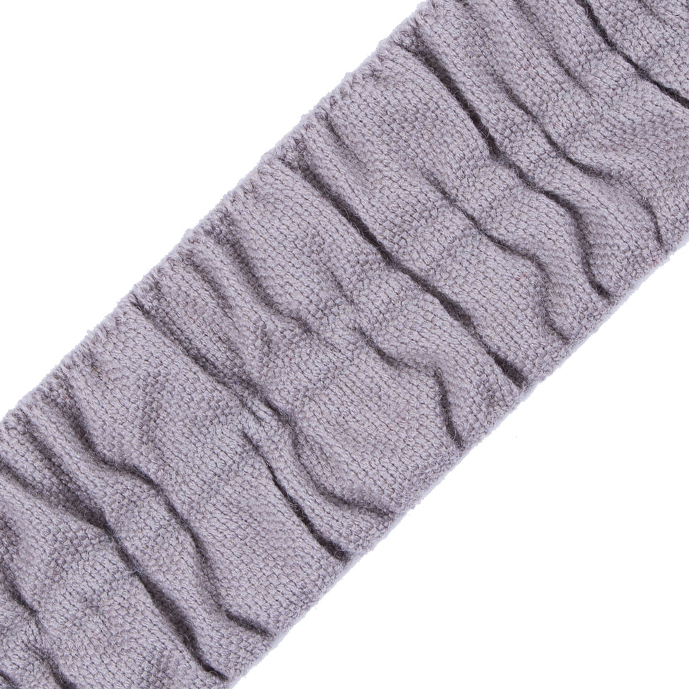 Italian Silver Ruched Stretch Wool Trimming - 1.5 - Detail