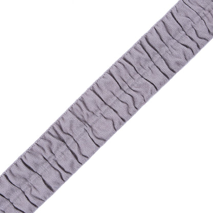 Italian Silver Ruched Stretch Wool Trimming - 1.5