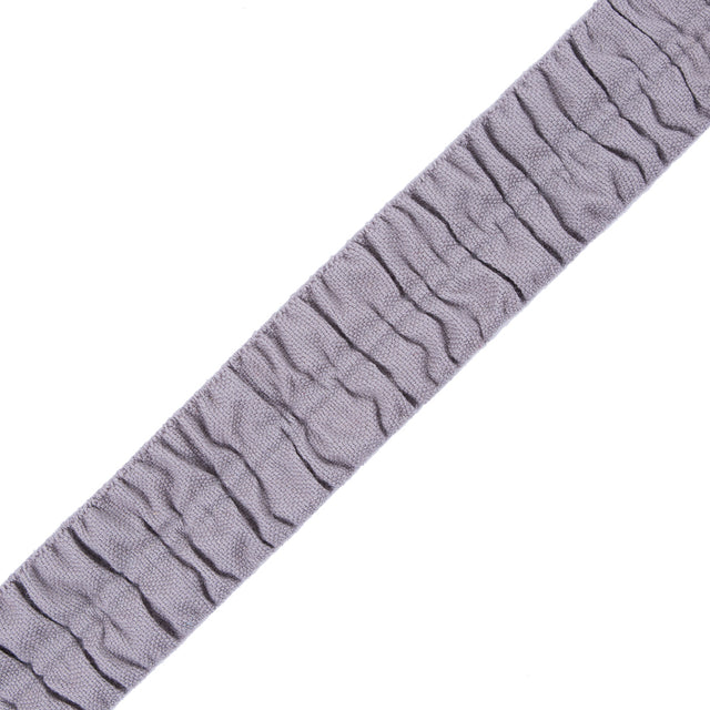 Italian Silver Ruched Stretch Wool Trimming - 1.5