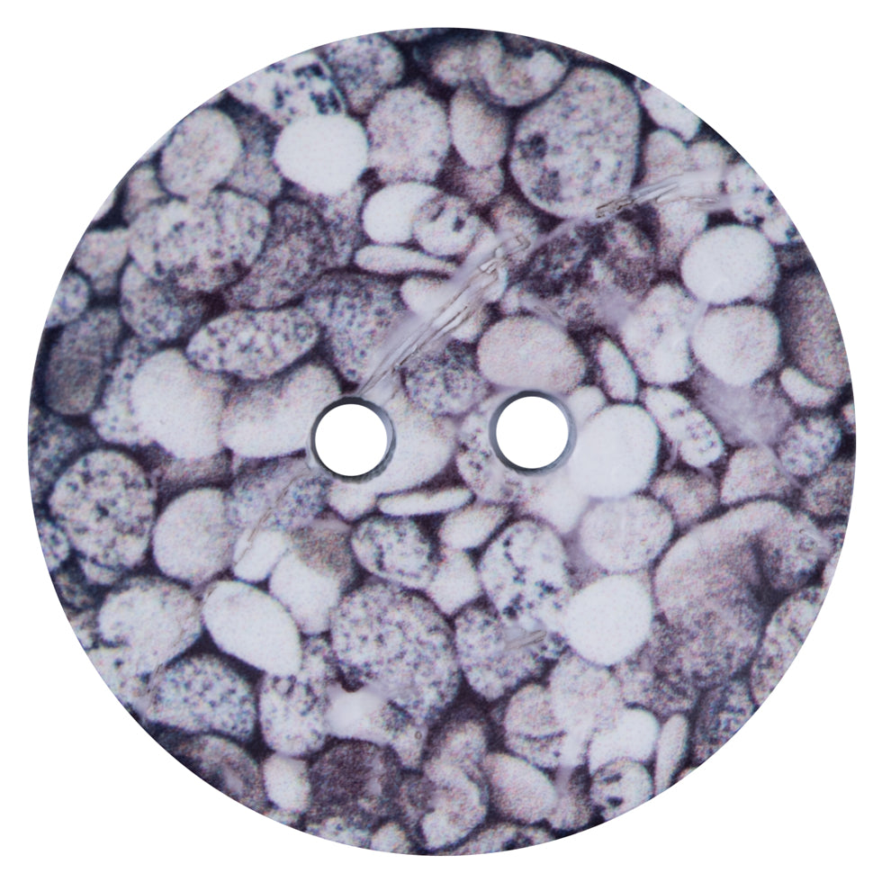 Italian Pebble Printed Coconut Button - 64L/40mm