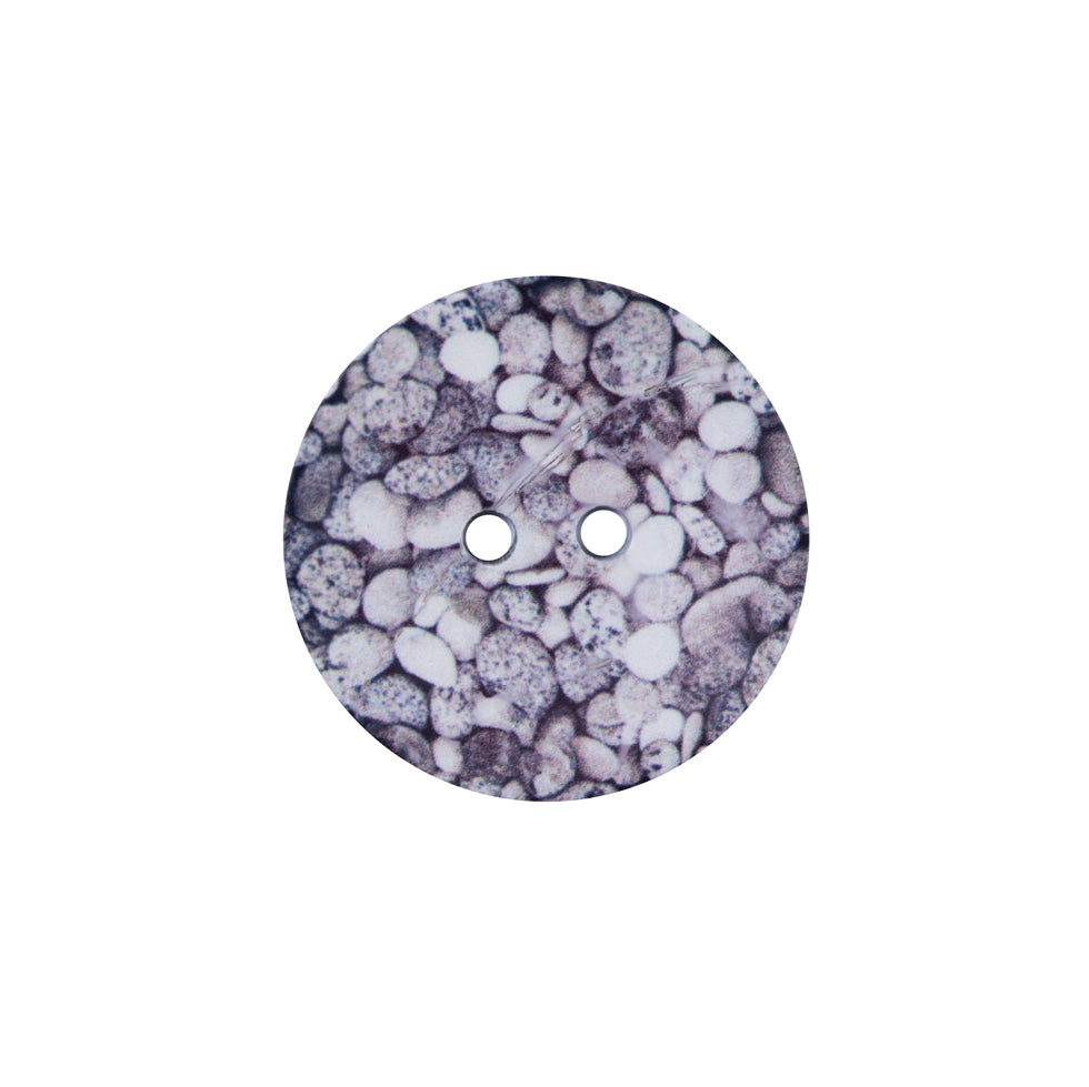 Italian Pebble Printed Coconut Button - 32L/20mm
