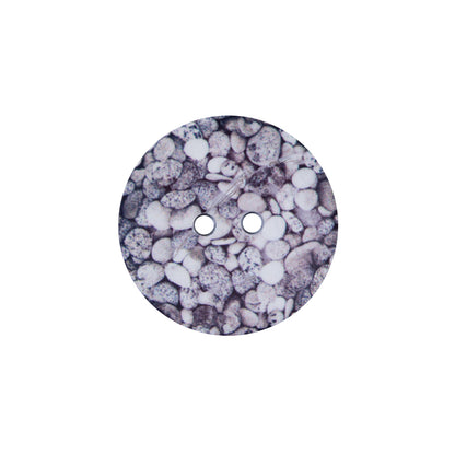 Italian Pebble Printed Coconut Button - 32L/20mm