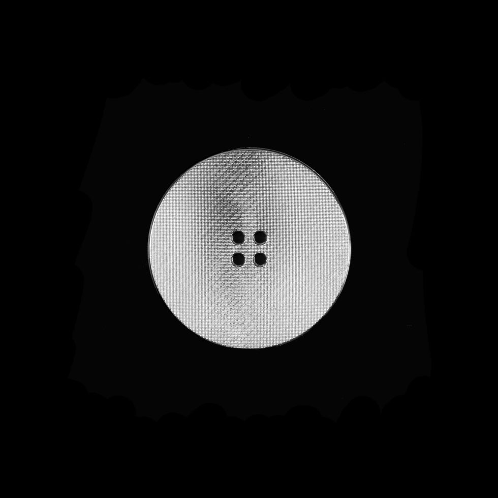 Italian Silver Plated Button - 24L/15mm