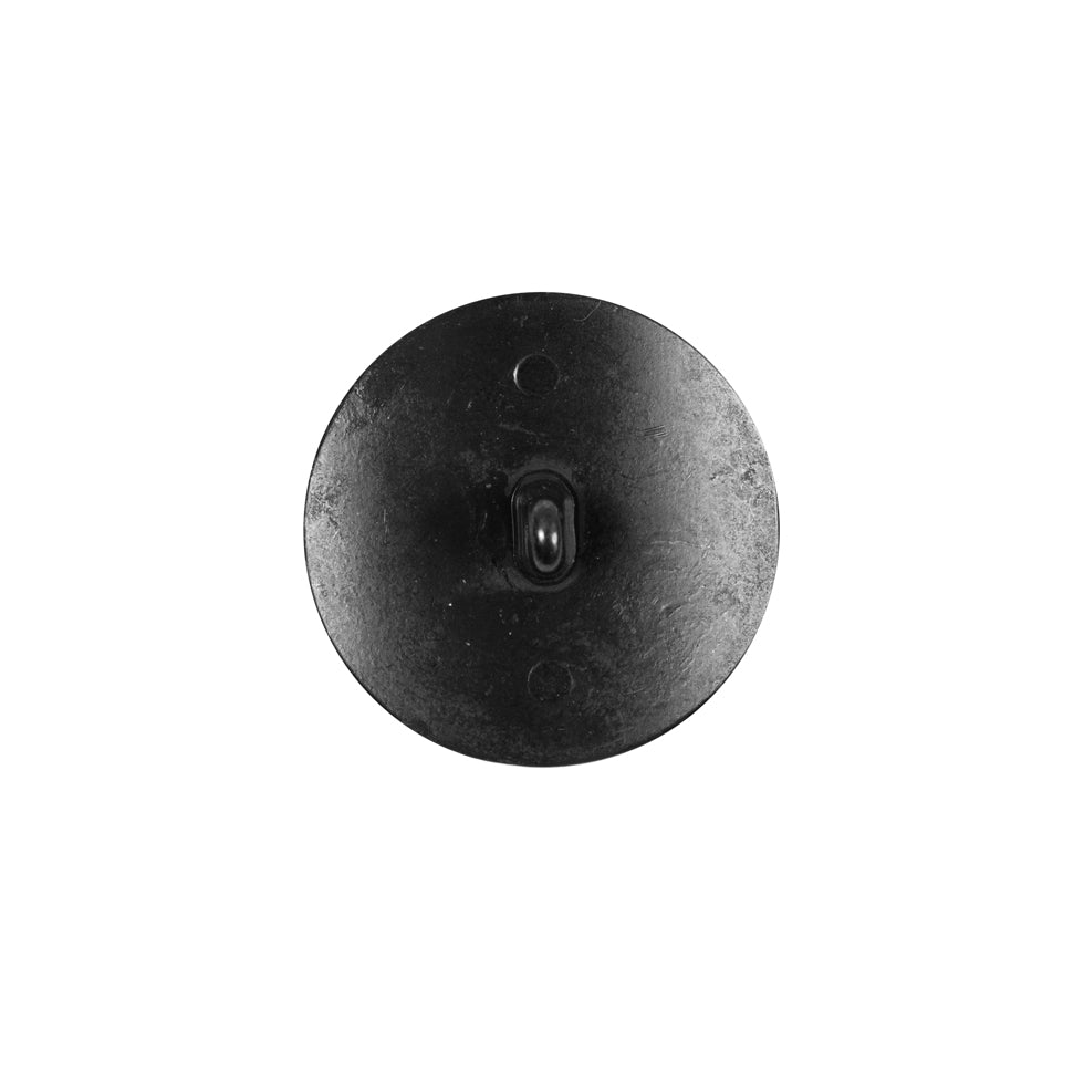 Black Italian Crest Zamac Button - 24L/15mm - Detail