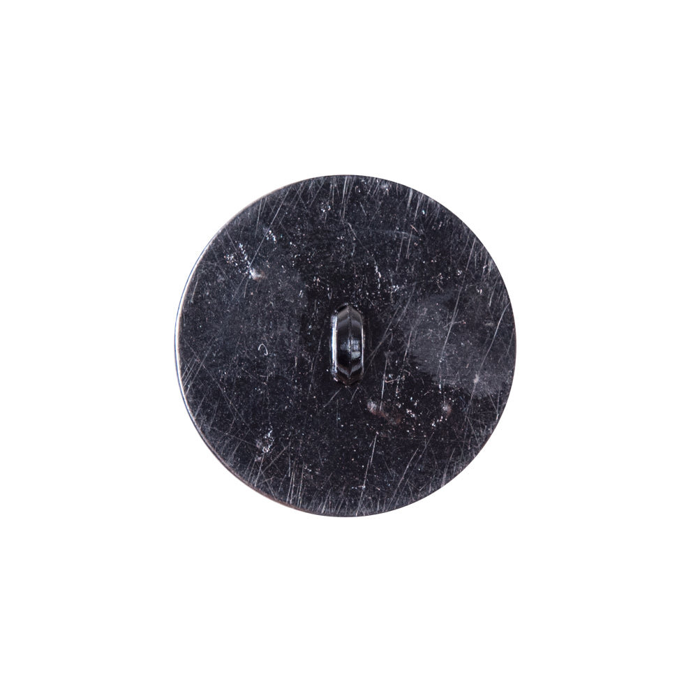 Italian Black and Silver Zamac Button - 36L/23mm Detail