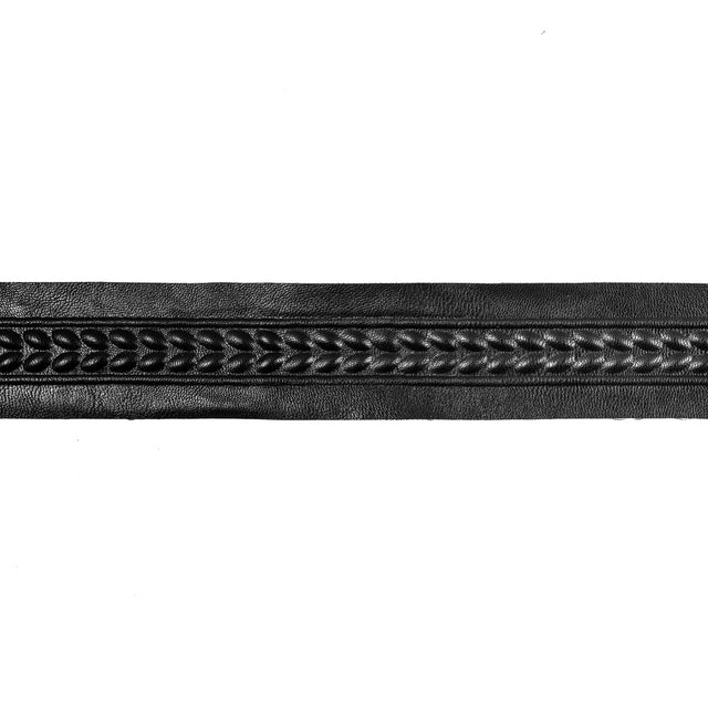 Italian Black Embossed Faux Leather - 1.75