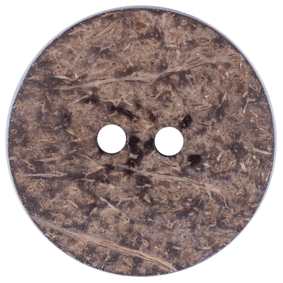 Italian Blue and White Coconut Button - 64L/40mm - Detail