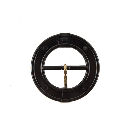 Italian Black Coconut Buckle - 2.5 - Detail