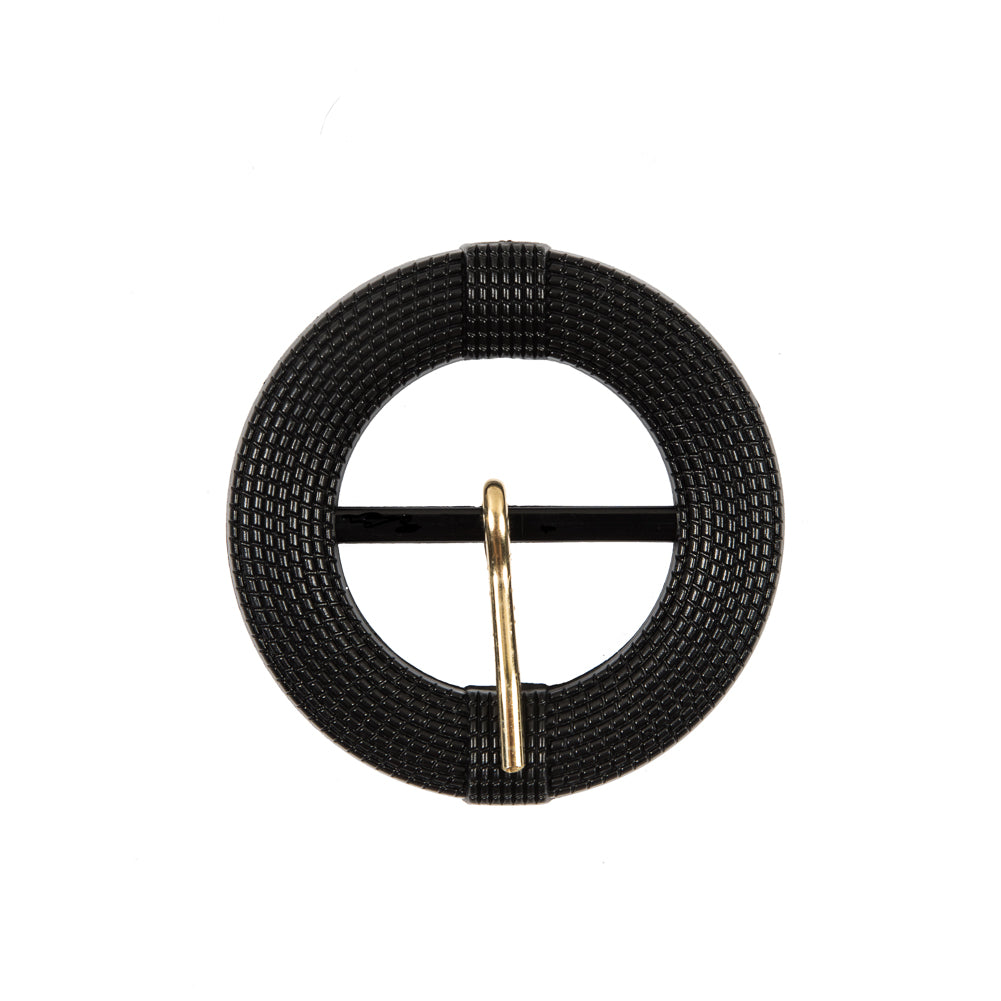 Italian Black Coconut Buckle - 2.5
