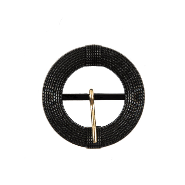 Italian Black Coconut Buckle - 2.5