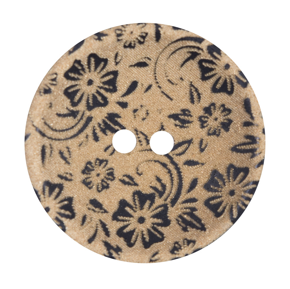 Italian Metallic Gold Lasered Button - 54L/34mm