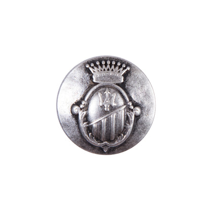 Italian Silver Zamac Button - 32L/20mm