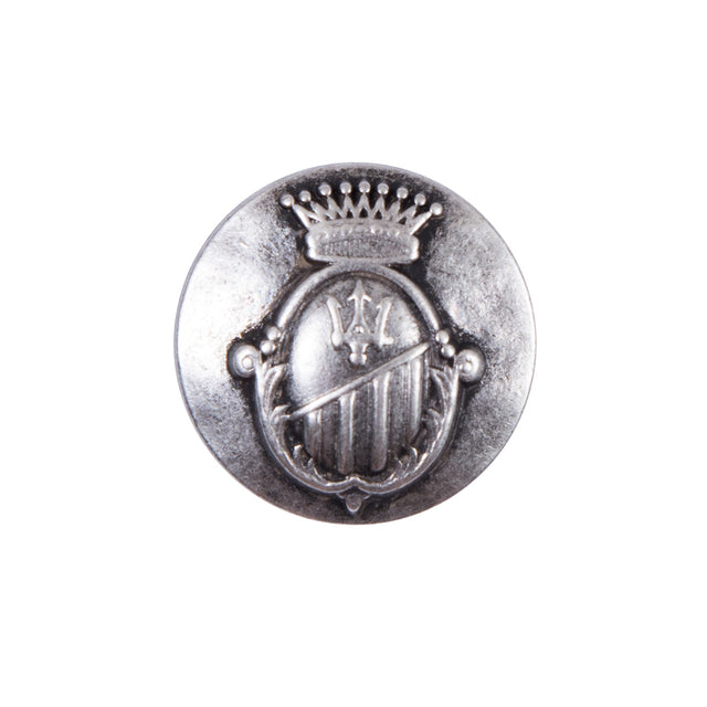 Italian Silverr Zamac Button - 36L/23mm