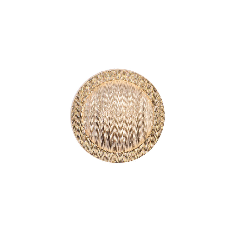 Italian Gold Plated Shank-Back Button - 24L/15mm