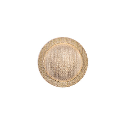 Italian Gold Plated Shank-Back Button - 24L/15mm