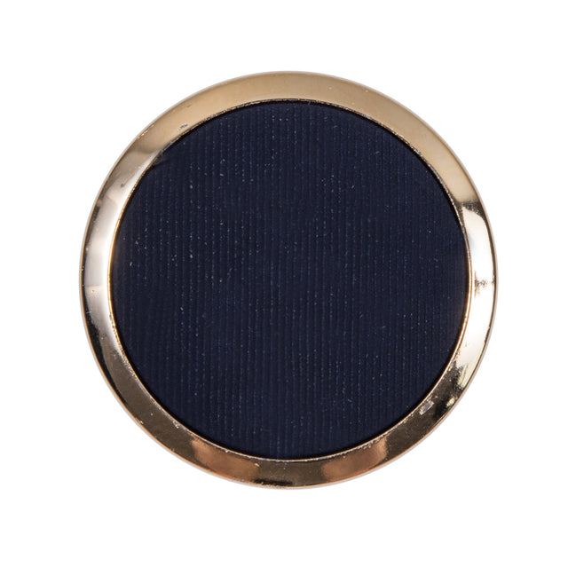 Italian Navy and Gold Plastic Shank-Back Button - 44L/28mm