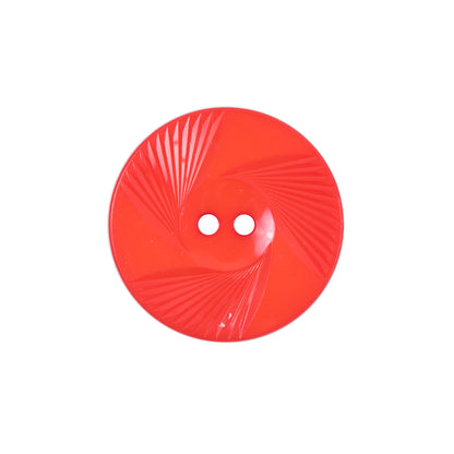 Italian Red Textural Plastic Button - 36L/23mm