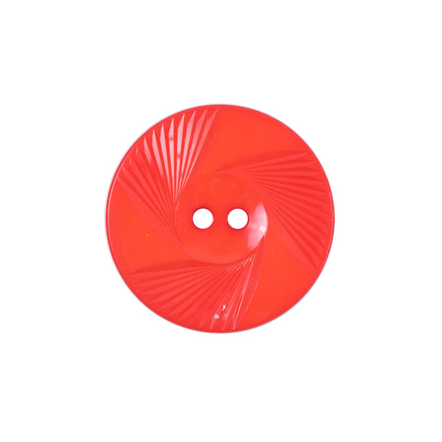 Italian Red Textural Plastic Button - 36L/23mm