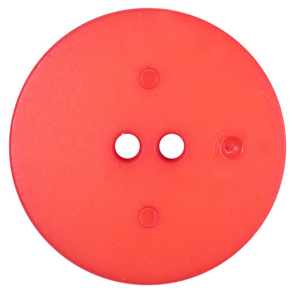 Plastic 2-Hole Button Made in Italy - 64L/40.5mm - Red Orange Fanning Rays Detail