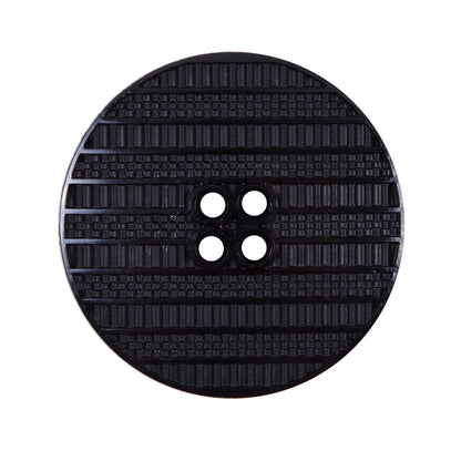 Italian Black Textural Plastic Button - 44L/28mm