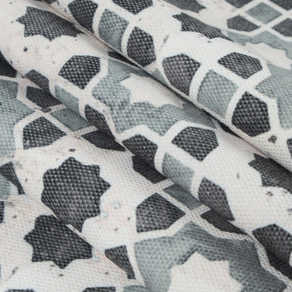 Stone Geometric Floral Outdoor Canvas - Folded