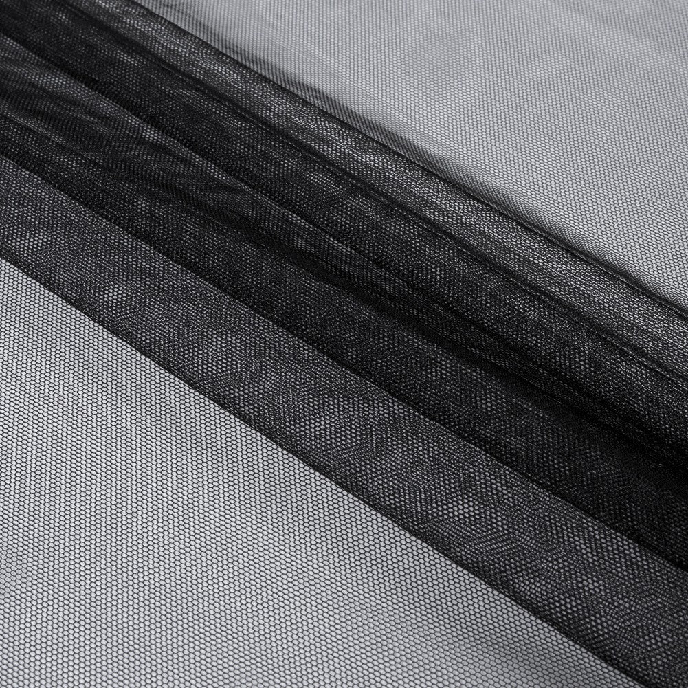 Soft Nylon Tulle - Black - Leonardo Collection - Folded