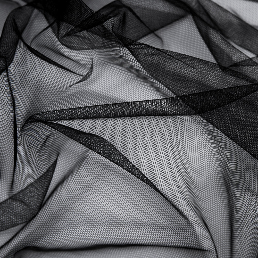 Soft Nylon Tulle - Black - Leonardo Collection - Detail